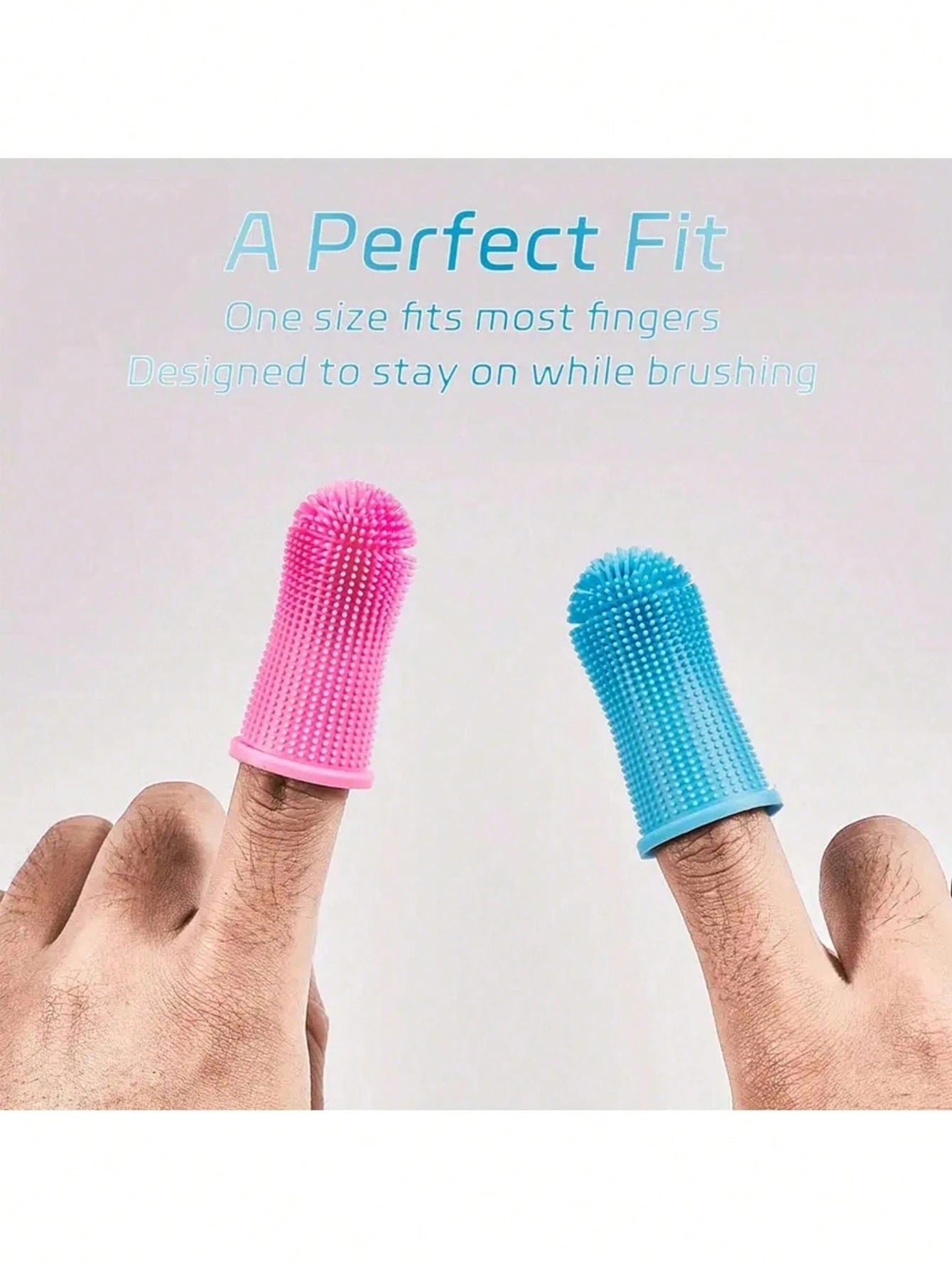 Pet Finger Toothbrush Pet Toothbrush Silicone Toothbrush Puppy Cat Finger Set Brush Finger Pet Toothbrush Small Size Suitable for Dogs and Cats