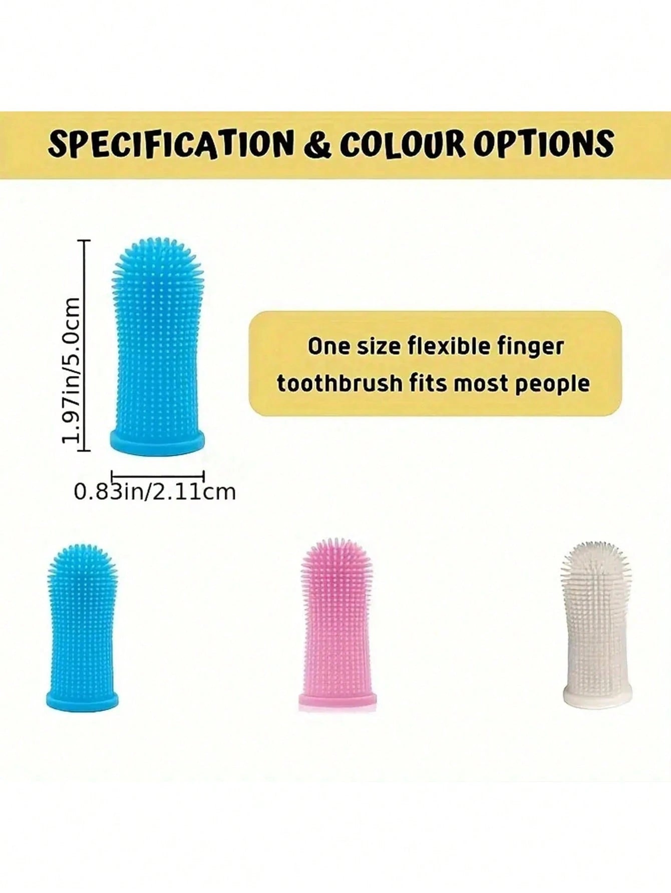 Pet Finger Toothbrush Pet Toothbrush Silicone Toothbrush Puppy Cat Finger Set Brush Finger Pet Toothbrush Small Size Suitable for Dogs and Cats