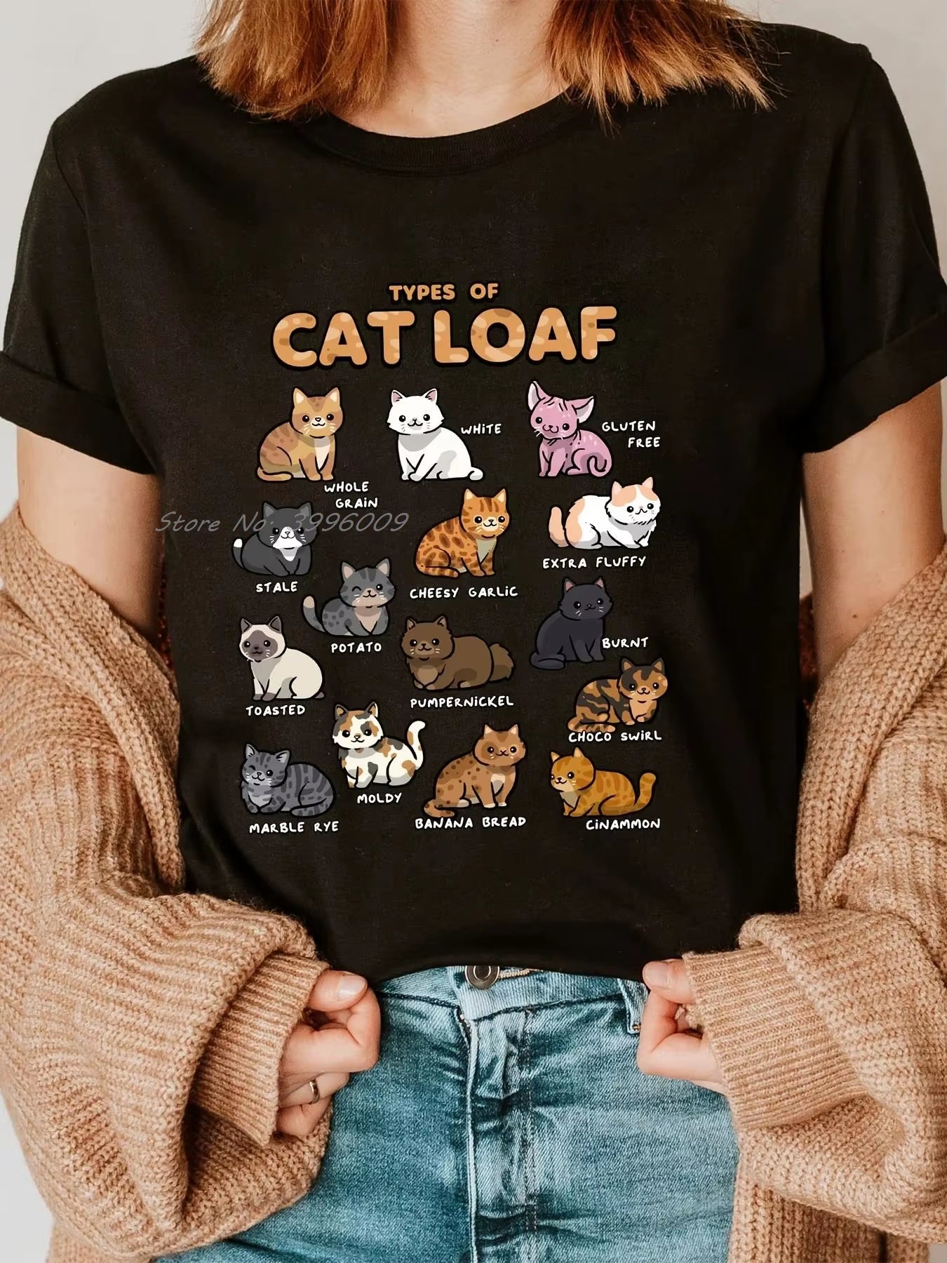 Cat Print Graphic T-Shirt Summer Casual Tops Tees Cotton Fashion Tshirt New Funny Oversized T Shirt Women'S Clothing