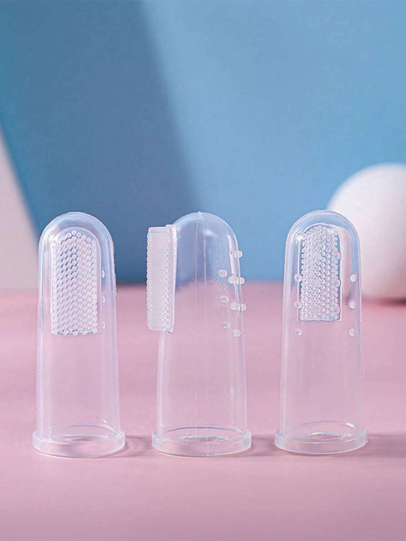 Pet Finger Toothbrush Pet Toothbrush Silicone Toothbrush Puppy Cat Finger Set Brush Finger Pet Toothbrush Small Size Suitable for Dogs and Cats