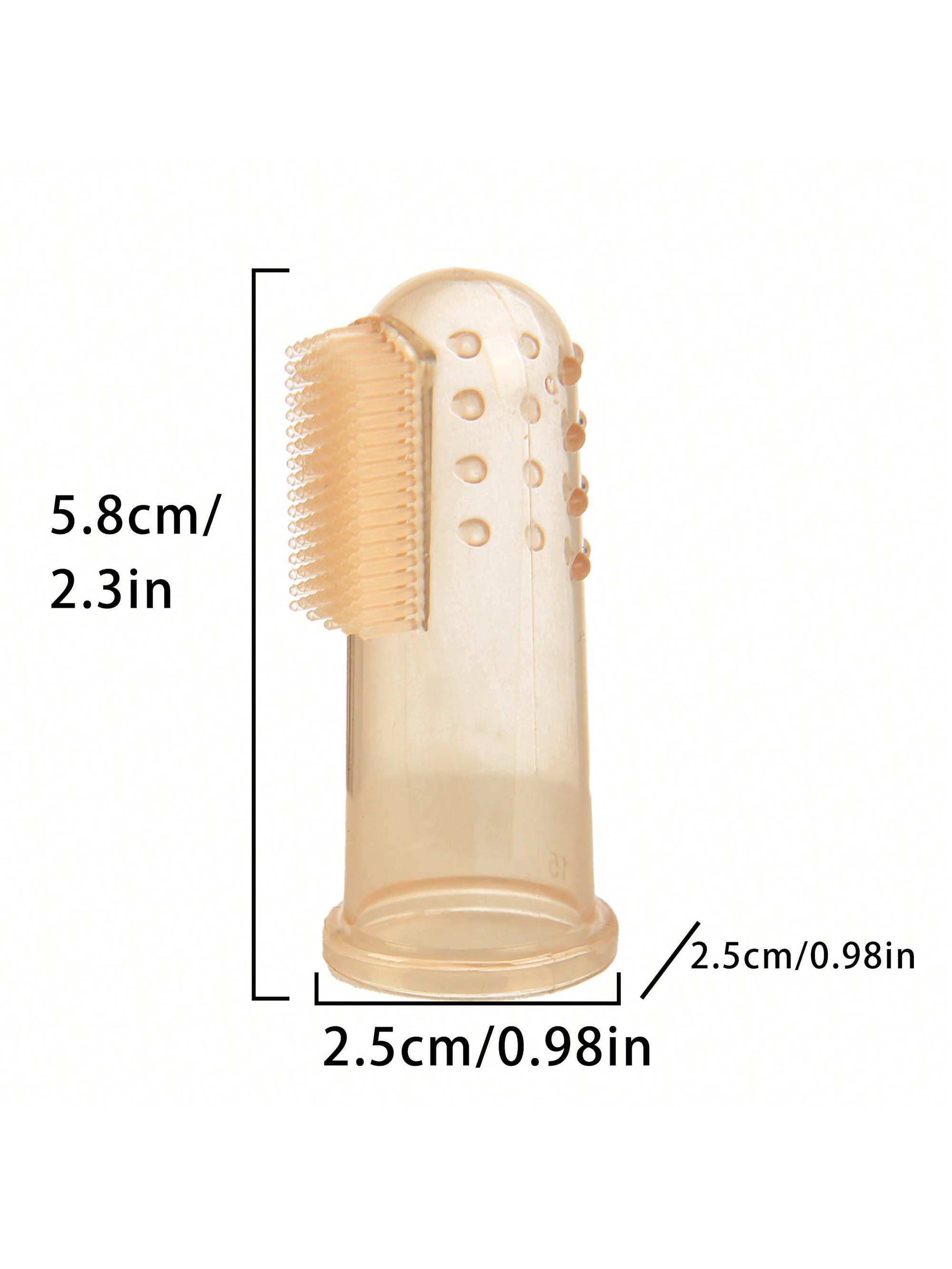 Pet Finger Toothbrush Pet Toothbrush Silicone Toothbrush Puppy Cat Finger Set Brush Finger Pet Toothbrush Small Size Suitable for Dogs and Cats