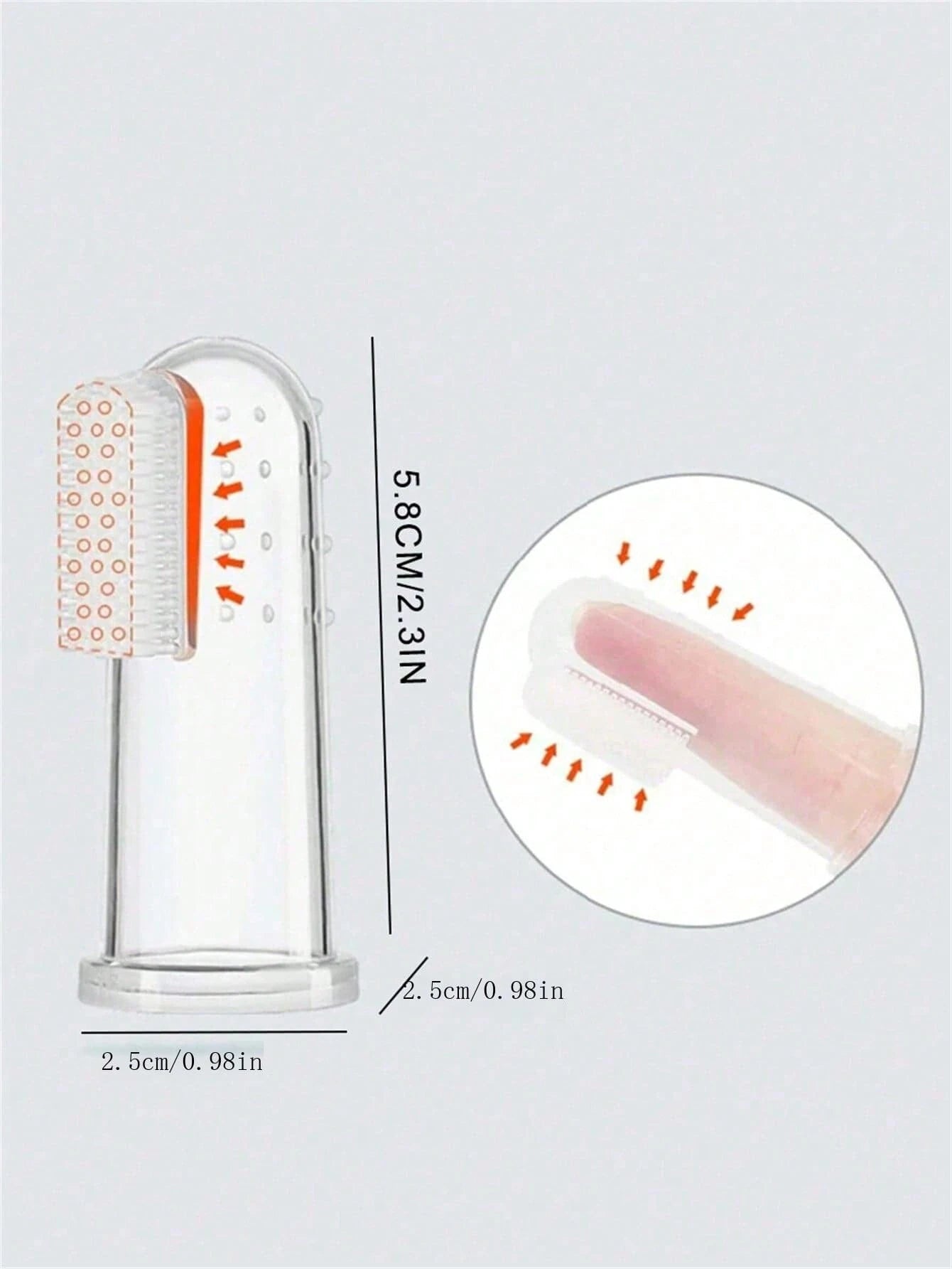 Pet Finger Toothbrush Pet Toothbrush Silicone Toothbrush Puppy Cat Finger Set Brush Finger Pet Toothbrush Small Size Suitable for Dogs and Cats