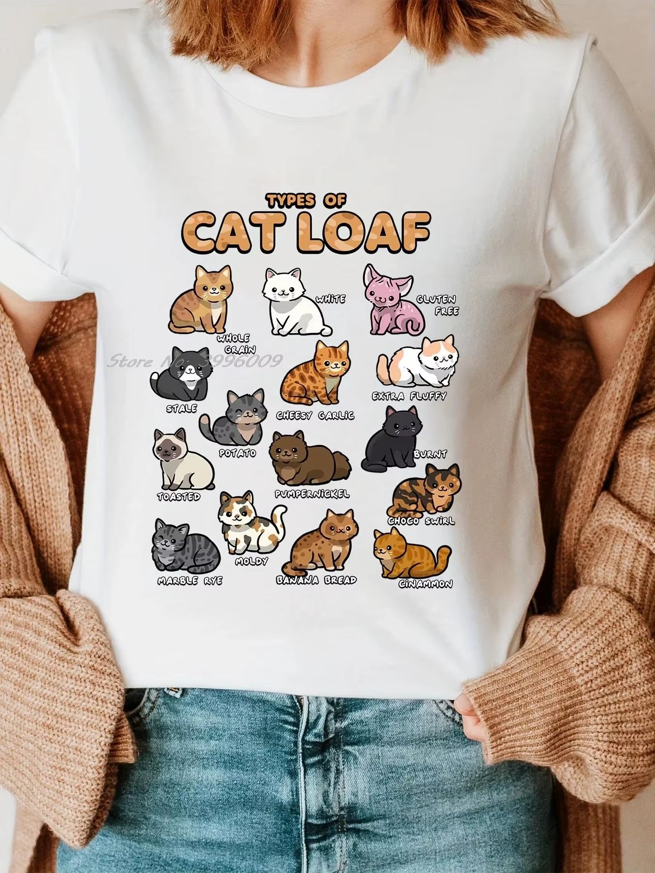 Cat Print Graphic T-Shirt Summer Casual Tops Tees Cotton Fashion Tshirt New Funny Oversized T Shirt Women'S Clothing